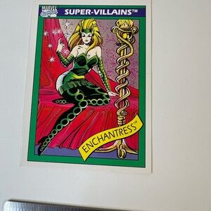 1990 Marvel Comics Trading Card #62 Enchantress Super Villains Impel Vintage